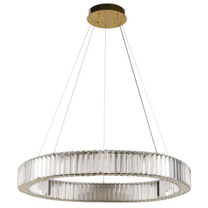 LED dimmbarer Kristall-Kronleuchter an Kabel LED/50W/230V 3000-6500K Chrom/Gold + Fernbedienung