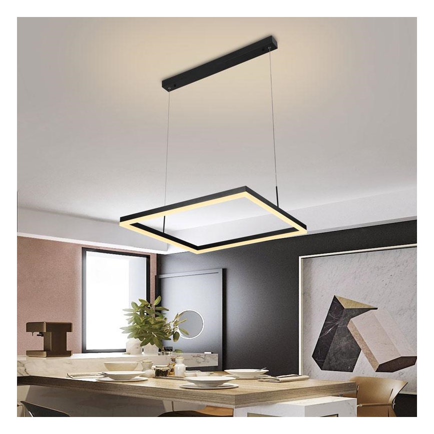 LED dimmbare Hängeleuchte an Seil LED/55W/230V 3000-6500K + Fernbedienung
