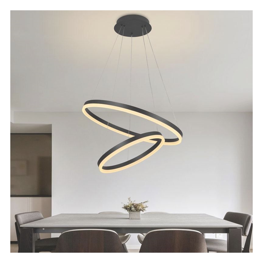 LED dimmbare Hängeleuchte an Kabel LED/70W/230V 3000-6500K Ø 60 cm + Fernbedienung