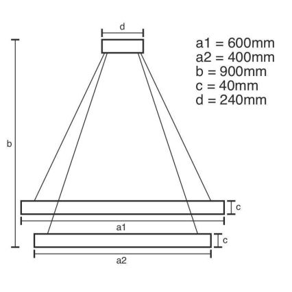 LED dimmbare Hängeleuchte an Kabel LED/70W/230V 3000-6500K Ø 60 cm + Fernbedienung