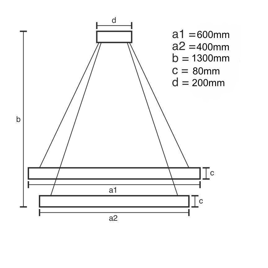 LED dimmbare Hängeleuchte an Kabel LED/80W/230V 3000-6500K Ø 60 cm + Fernbedienung