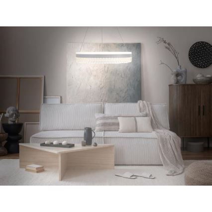 LED dimmbarer Kristall-Kronleuchter an Kabel LED/80W/230V 3000-6500K Weiß + Fernbedienung