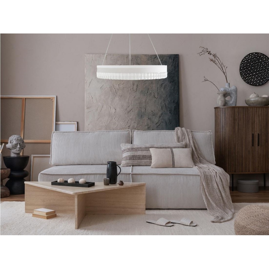 LED dimmbarer Kristall-Kronleuchter an Kabel LED/80W/230V 3000-6500K Weiß + Fernbedienung