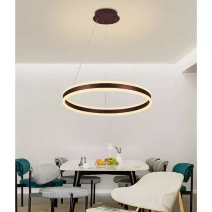 LED dimmbare Hängeleuchte an Kabel LED/85W/230V 3000-6500K Ø 60 cm + Fernbedienung