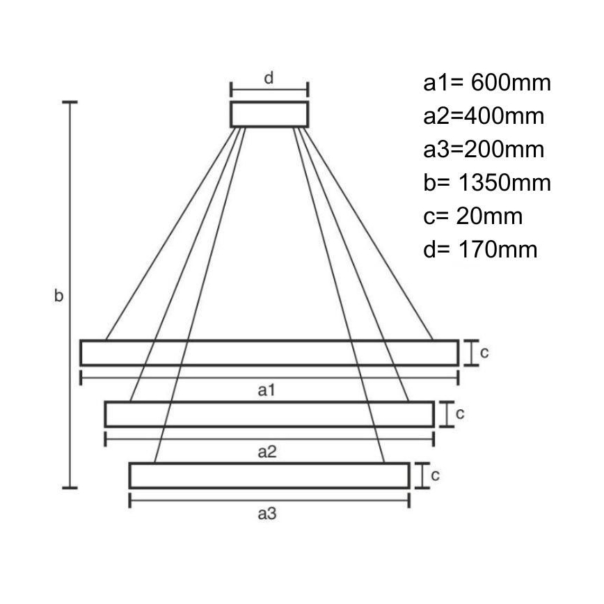 LED dimmbare Hängeleuchte an Kabel LED/90W/230V 3000-6500K Ø 60 cm + Fernbedienung