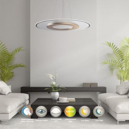 LED  Dimmbare Hängeleuchte SHAPY mit Fernbedienung 1xLED/39W/230V