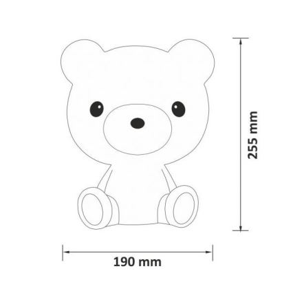 LED Dimmbare Kinder-Nachtlämpchen 2,5W/230V Teddybär weiß