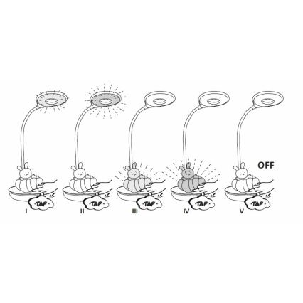 LED Dimmbare Kinder-Tischlampe BEAR LED/2,5W/230V weiß