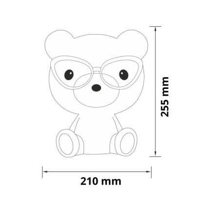 LED Dimmbare Kindernachtlämpchen LED/2,5W Bär blauB