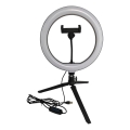 LED dimmbare Lampe mit Stativ und Halterung für Vlogging LED/10W/5V 2700-6500K
