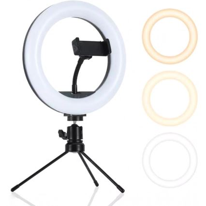 LED Dimmbare Lampe mit Stativ und Halterung für Vlogging LED/10W/USB