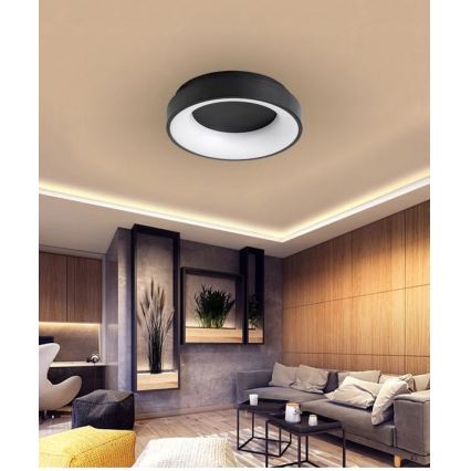 LED- Dimmbare LED-Deckenleuchte NOVA LED/54W/230V 3000-6500K schwarz + Fernbedienung