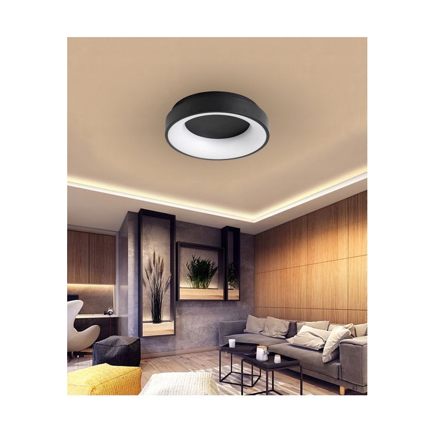LED- Dimmbare LED-Deckenleuchte NOVA LED/54W/230V 3000-6500K schwarz + Fernbedienung