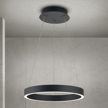 LED-dimmbare Pendelleuchte an Kabel KOLK LED/40W/230V 2700/3000/4000K Ø 40 cm schwarz