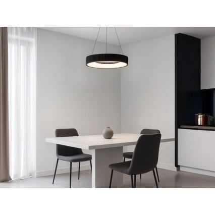 Dimmbare LED-Pendelleuchte mit Seilabhängung LED/75 W/230 V 3000–6500 K Ø 49 cm, inkl. Fernbedienung