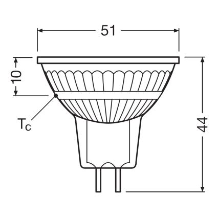 LED dimmbare Reflektorlampe MR16 GU5,3/5,3W/12V 2700K 36° CRI 97 - Ledvance