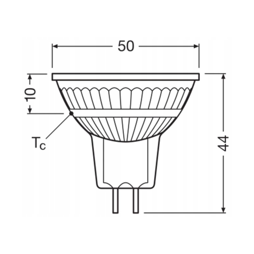 LED dimmbare Reflektorlampe MR16 GU5,3/6,8W/12V 4000K 36° CRI 90 - Ledvance