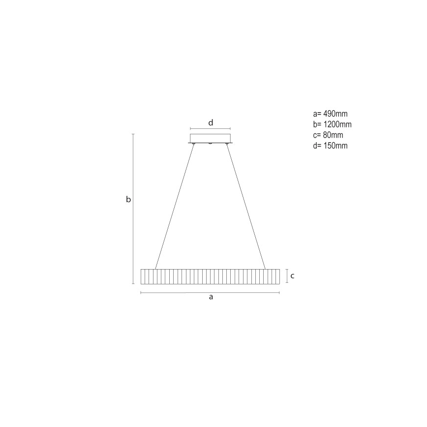 LED-dimmbare Hängeleuchte an Seil LED/75W/230V 3000-6500K Ø 49 cm + Fernbedienung