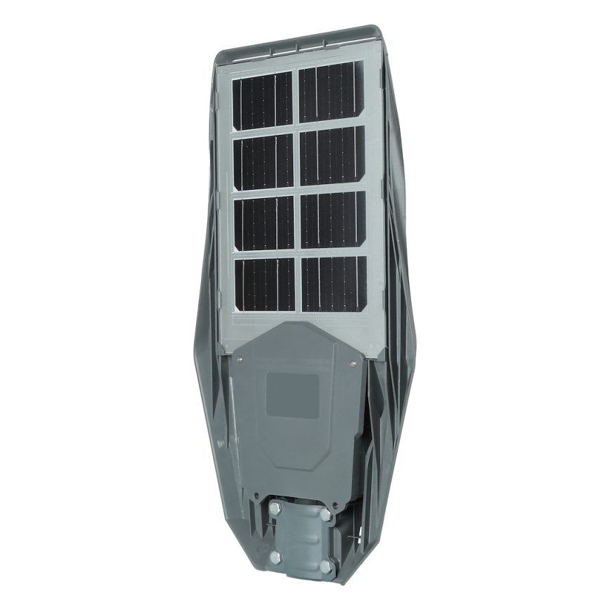 LED Dimmbare Solar-Straßenleuchte mit Bewegungs- und Dämmerungssensor KERS LED/300W/3,2V 6500K 8000 mAh IP65 grau + Fernbedienung
