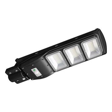 LED dimmbare Solar-Straßenleuchte mit Bewegungs- und Dämmerungssensor LED/12W/3,2V 6000K IP65 10000 mAh schwarz + Fernbedienung