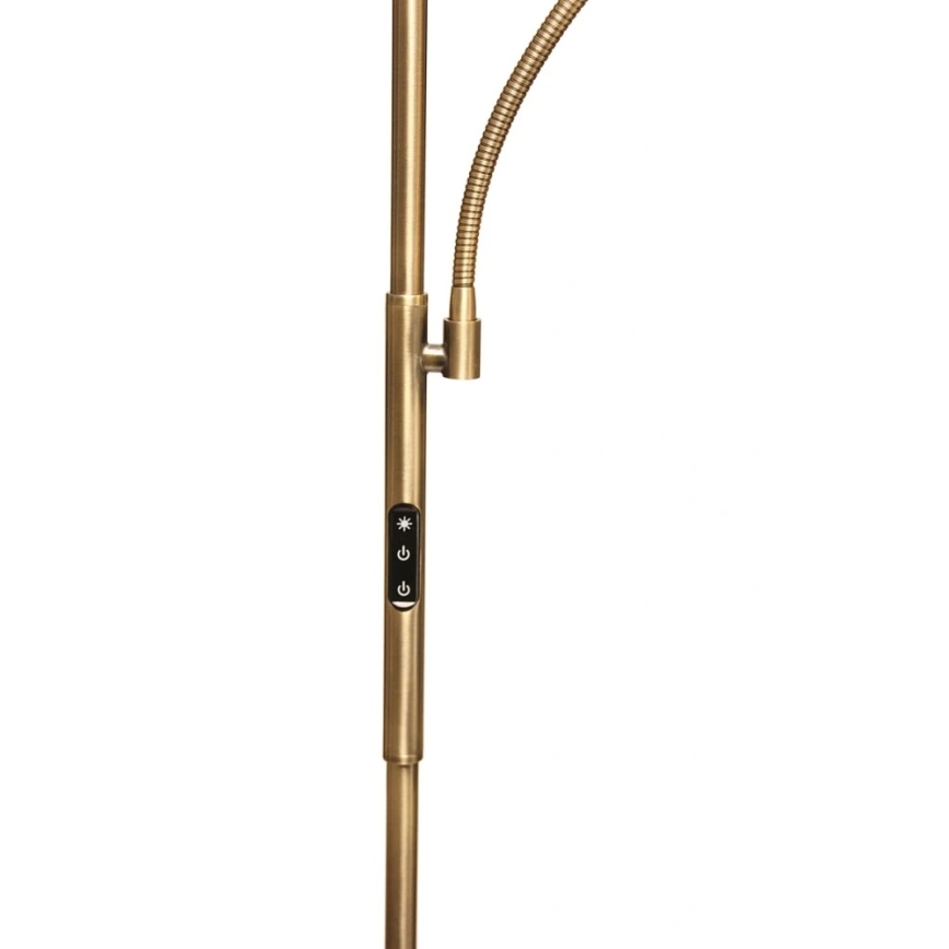 LED-dimmbare Stehleuchte NORA LED/25W/230V 2200/3000/4000K + LED/5W 3000K goldfarben + mit Fernbedienung