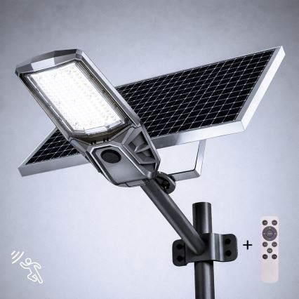 LED-dimmbare Straßenlampe mit Sensor und Solarpanel KOBRA LED/400W/3,2V 24000 mAh IP65 anthrazit + Fernbedienung