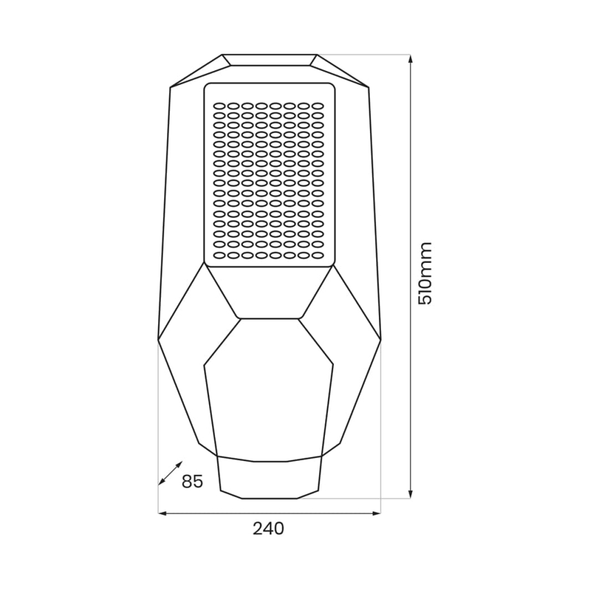 Dimmbare LED-Straßenleuchte mit Dämmerungssensor und Solarpanel LED/200W/20000 mAh 6500K IP65 grau