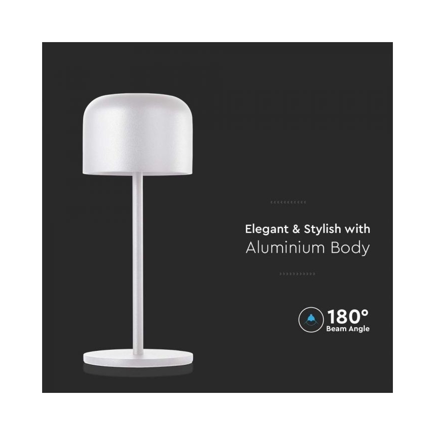 LED dimmbare, wiederaufladbare Touch-Tischlampe LED/1,5W/5V 2700-5700K IP54 2200 mAh weiß