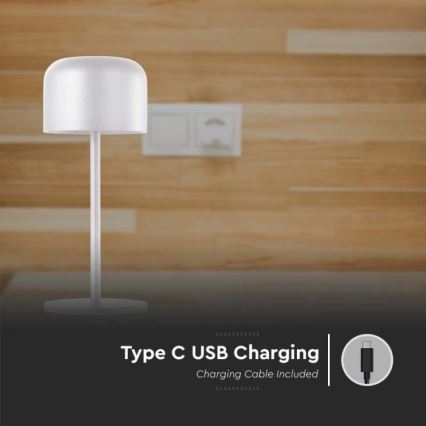 LED dimmbare, wiederaufladbare Touch-Tischlampe LED/1,5W/5V 2700-5700K IP54 2200 mAh weiß