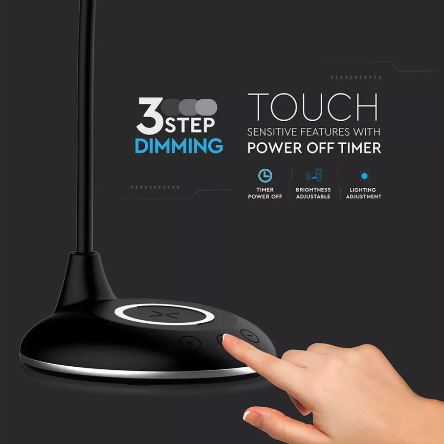 LED Dimmbare Tischlampe LED/5W/230V mit drahtloser Speisung