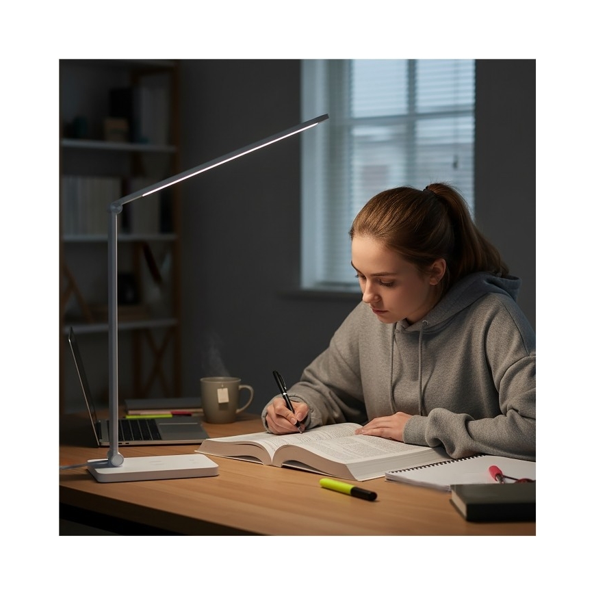 LED-dimmbare Tischlampe mit kabelloser Ladefunktion NOBLITE Q LED/7W/230V 3000/4000/6500K weiß