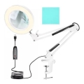LED dimmbare Tischlampe mit Lupe LED/6W/5V 3000K/4000K/6000K Weiß