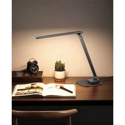 LED dimmbare Tischlampe mit USB LED/7,5W/230V 3000K/4000K/5500K Anthrazit