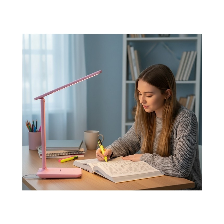 LED-dimmbare Tischlampe NOBLITE N LED/7W/230V 3000/4000/6500K rosa