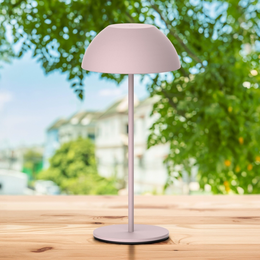 LED dimmbare Touch-Außen-Tischlampe TANZANIA LED/1,8W/5V USB 1800 mAh IP44 rosa