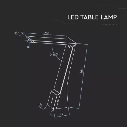LED Dimmbare Tischlampe USB LED/4W/5V 1200 mAh 2700K-5700K weiß/silber