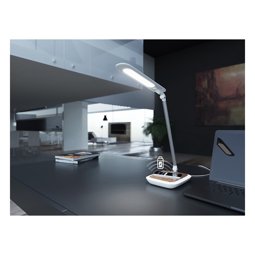 LED dimmbare Tischleuchte mit kabelloser Aufladung DIPLOMAT LED/17W/230V 3000-5000K