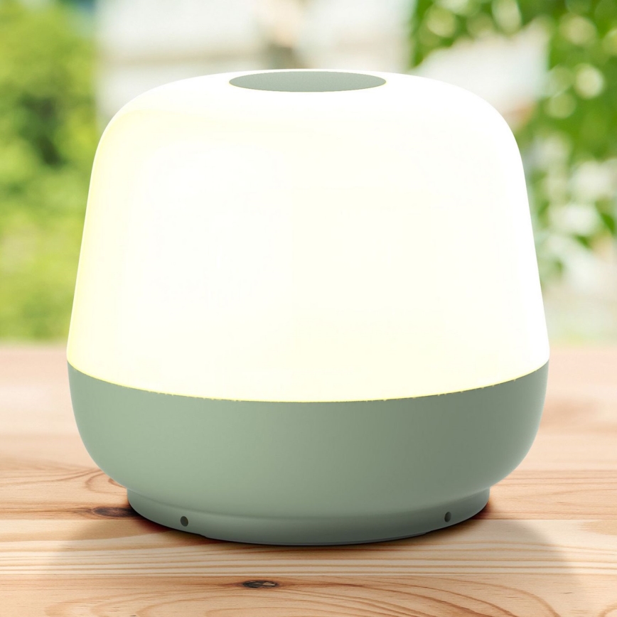 LED dimmbare Touch-Außen-Tischlampe SAMBA LED/1,2W/5V USB 1200 mAh IP44 grün
