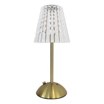 LED dimmbare Touch-Ladetischlampe ELBA LED/1,6W/800 mAh 3000/4000/6000K gold/klar