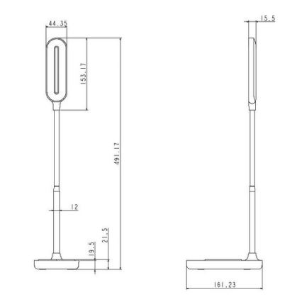 LED dimmbare Touch-Tischleuchte mit kabelloser Aufladung OCTAVIA LED/7W/230V schwarz