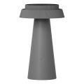 LED dimmbare Touch-Solarleuchte MARAKESZ LED/3,7V USB 3600 mAh 1800/2700/3000K IP54 grau