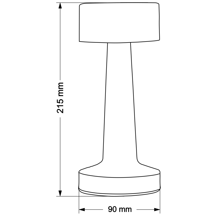 LED-dimmbare Touch-Tischlampe SIMPLY LED/5V 2700/4000/6500K 800 mAh glänzender Chrom