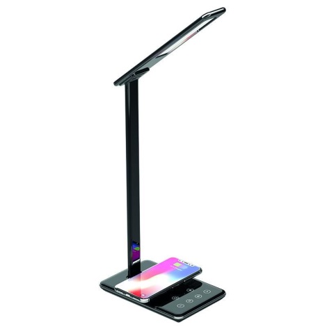 LED Dimmbare Touch-Lampe mit kabelloser Aufladung JOY LED/6W/230V+USB  schwarz