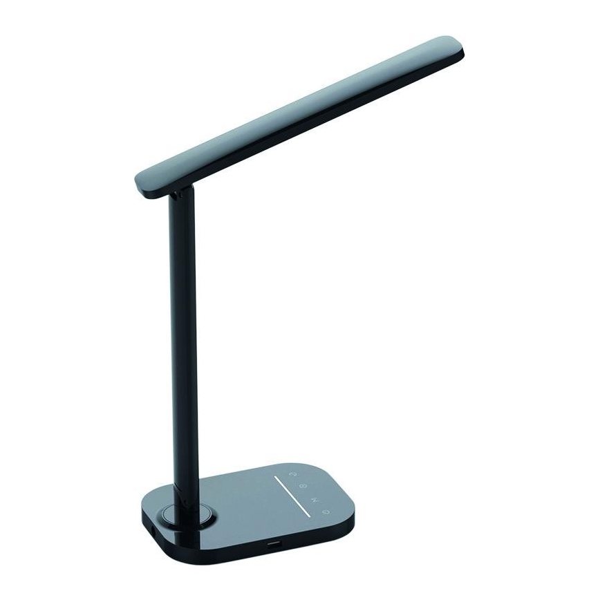 LED Dimmbare Touch-Tischleuchte mit USB-Anschluss KIARA LED/7W/230V schwarz