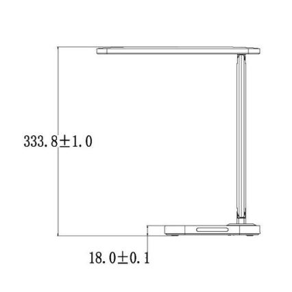 LED Dimmbare Touch-Tischleuchte mit USB-Anschluss KIARA LED/7W/230V schwarz