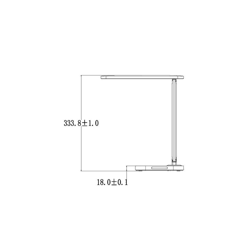 LED Dimmbare Touch-Tischleuchte mit USB-Anschluss KIARA LED/7W/230V schwarz
