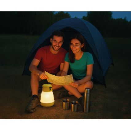 Dimmbare, tragbare, wiederaufladbare LED-Lampe mit Powerbank-Funktion LUMINA MINIO LED/5V 1800 mAh IP44, gelb