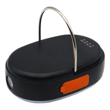 LED dimmbare wiederaufladbare Lampe mit Powerbank-Funktion K4 LED/1W/5V 3000-6500K IPX4 4000 mAh schwarz