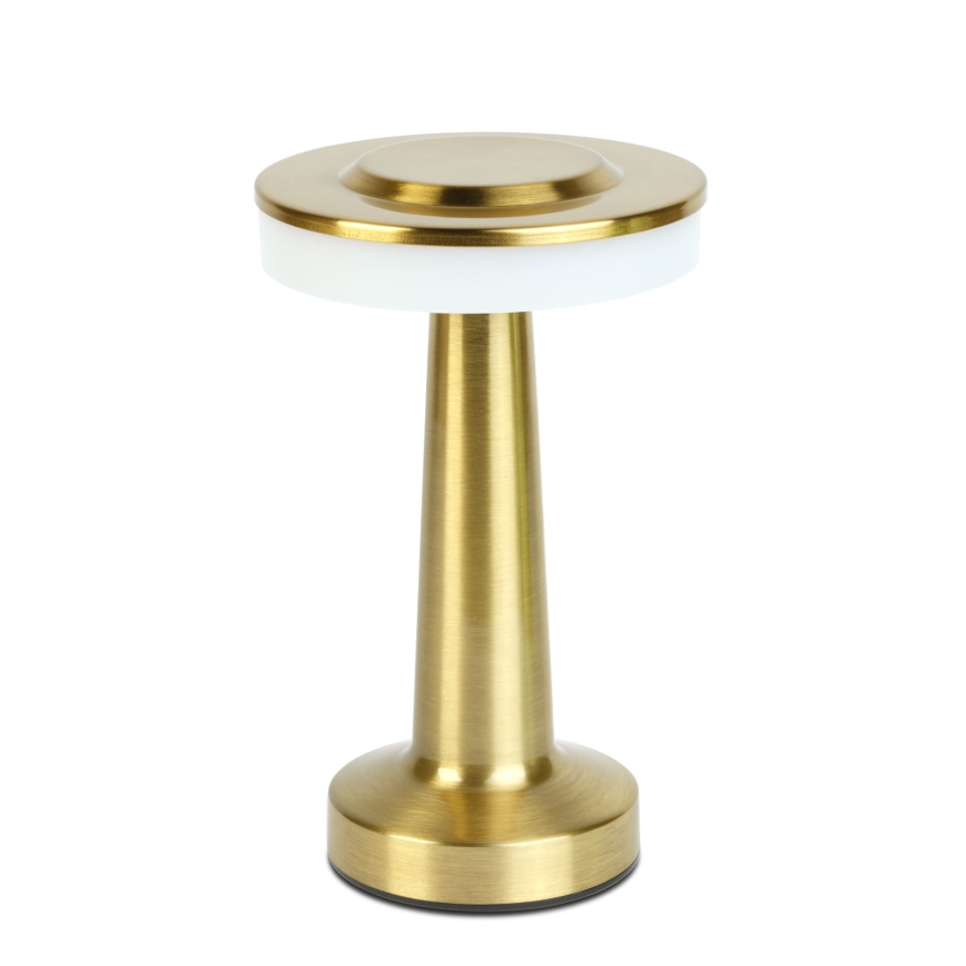 Dimm- und wiederaufladbare LED-Tischlampe LONDON LED/2W/5V 2700K/4000K/6500K 400 mAh goldfarben