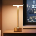LED-dimmbare, wiederaufladbare Tischlampe NEW YORK LED/1,8 W/5 V 2700 K/4000 K/6500 K 1200 mAh gold